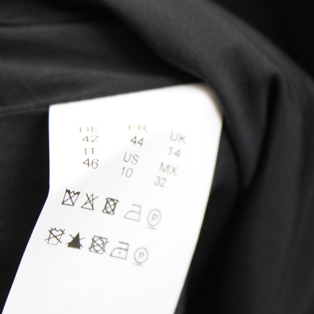 HUGO BOSS Daina White & Black Colorblock Sheath Elbow Sleeves Midi Dress Size 10 - Picture 7 of 10
